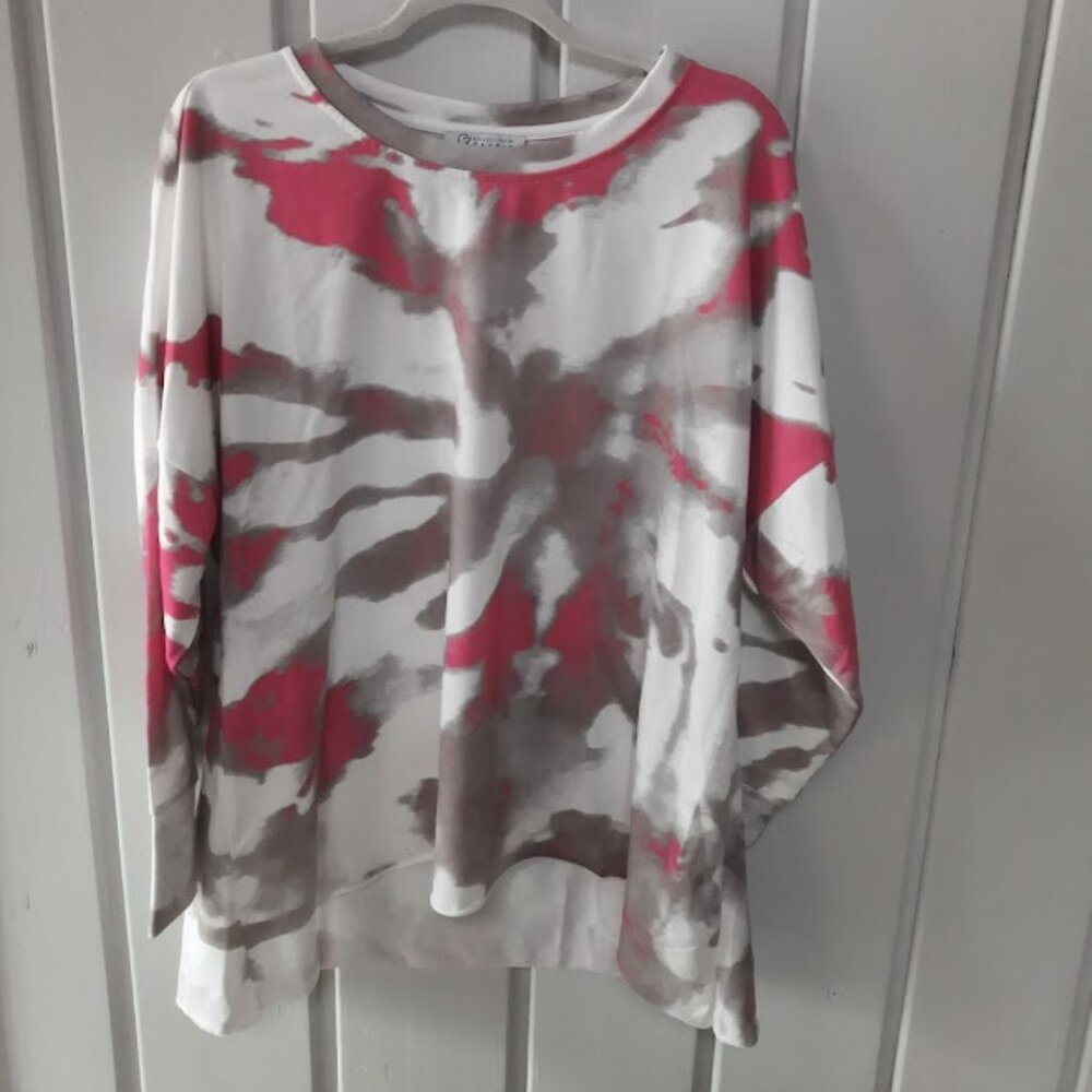 Collection by Cezele Tie Dye Lightweight Pullover Oversized S